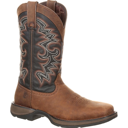 Durango Western Boot, 12 M, Leather, 12 in H, Chocolate/Midnight DDB0135